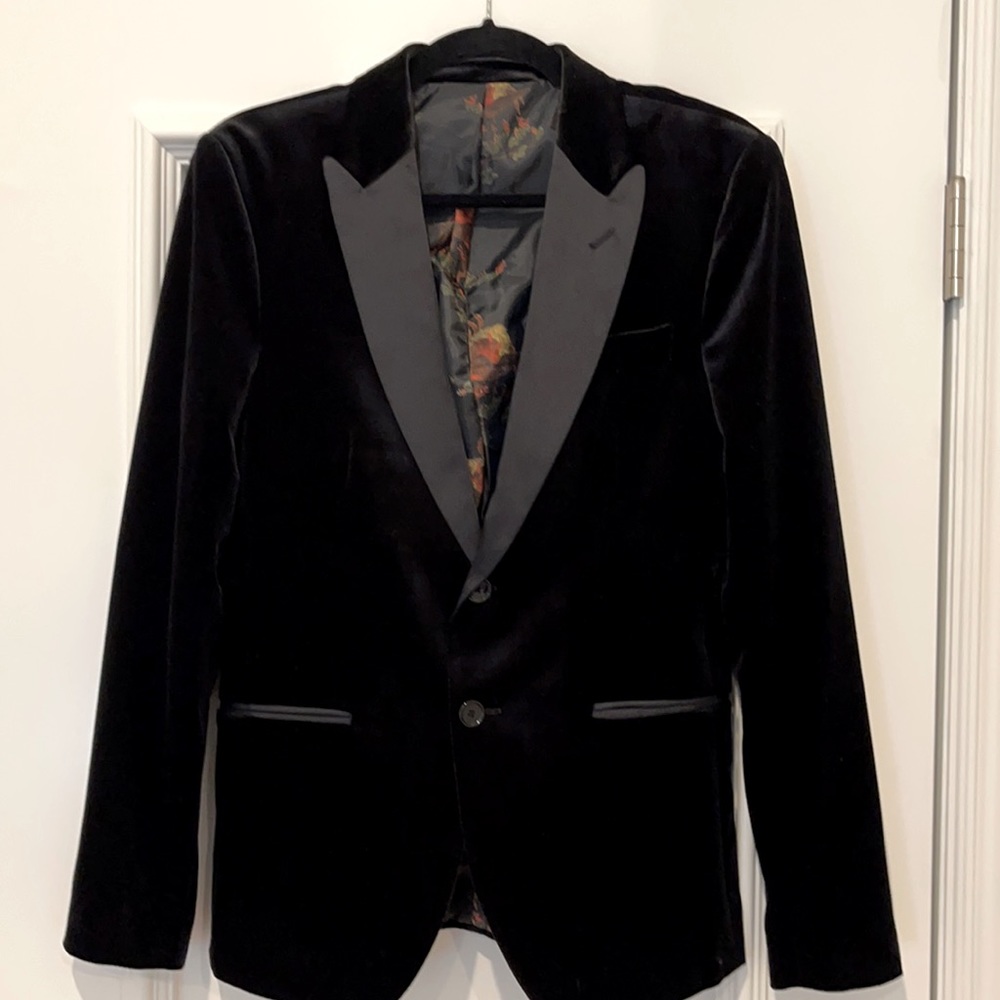 Zara Man men Suede Suit Jacket and matching pants